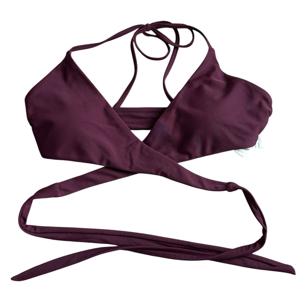 Hollister wrap bikini top (berry color)